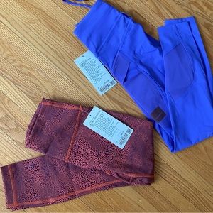 Lululemon size 4, NEW! Wunder train HR crop 23”/Cargo SHR Hiking Tight 25”